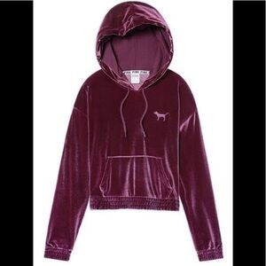 vs pink velvet hoodie